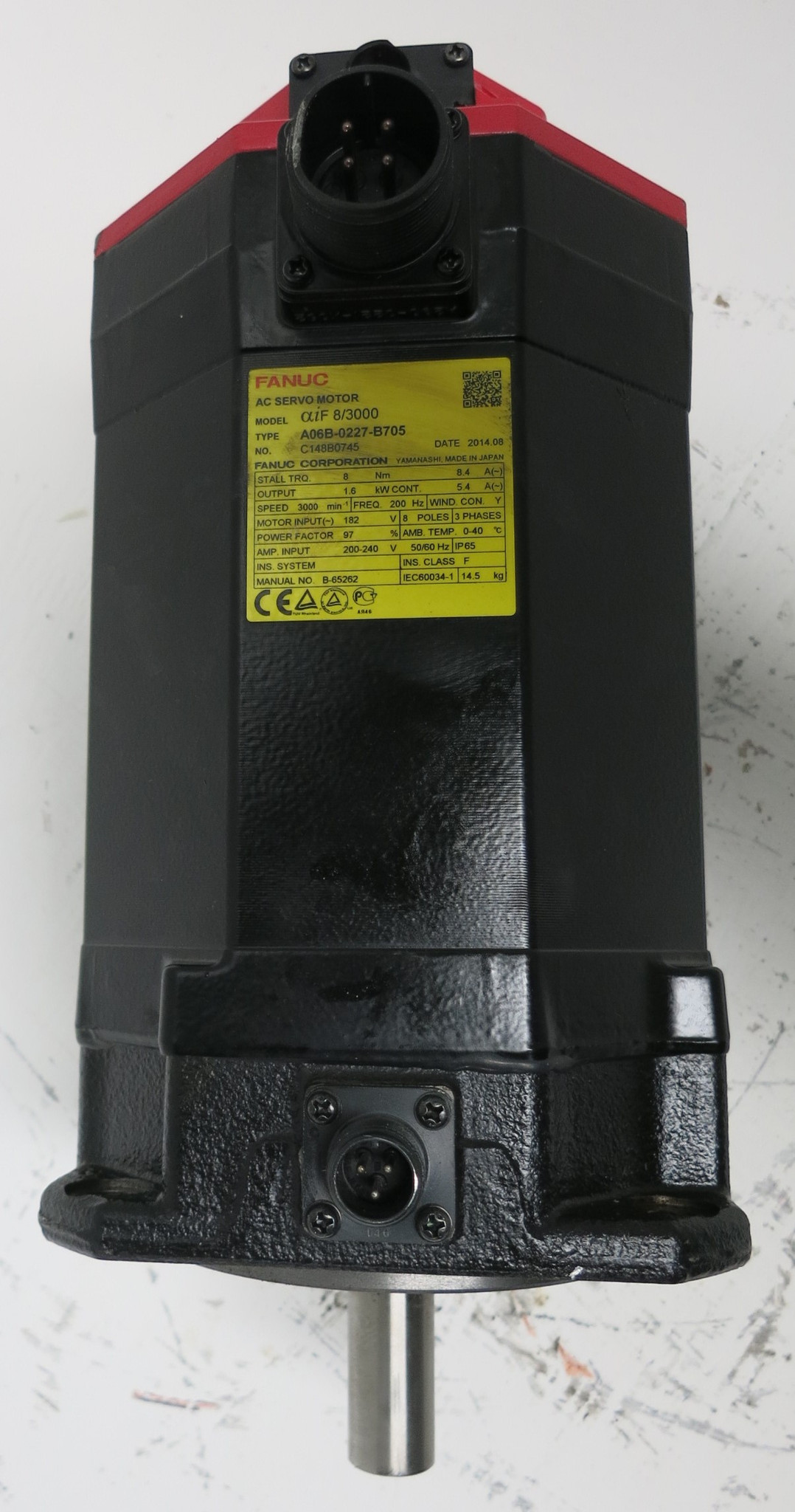 Fanuc aiF 8/3000 A06B-0227-B705 3000 RPM AC Servo Motor Pulsecoder